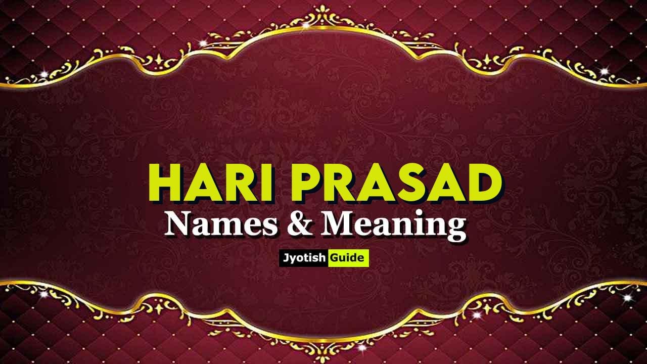 hari prasad name meaning